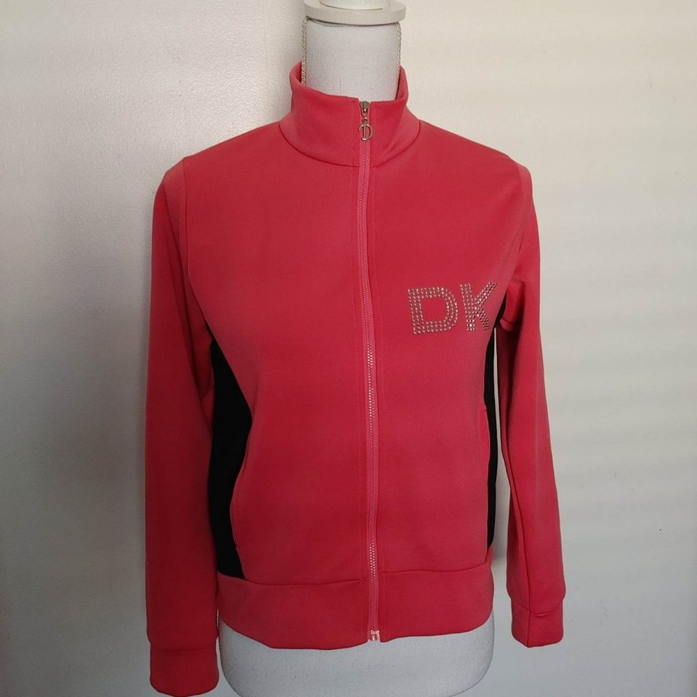 2pcs set pink with 2 side pockets shirt long sleeve with pant size s